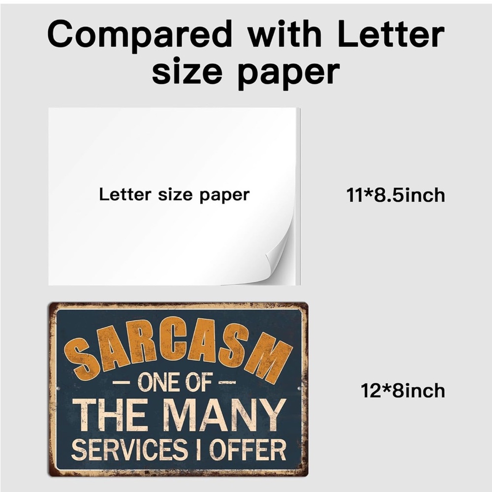 Sarcasm Metal Sign Wall Art - Picture 4 of 4